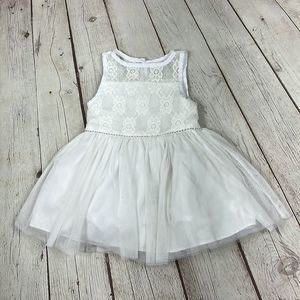 Pippa & Julia baby girl cream color dress 12 months.